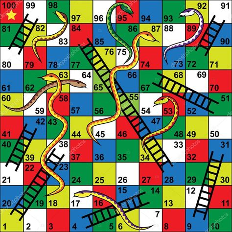 Snakes And Ladders Game Board Printable